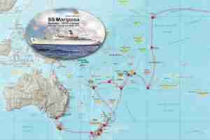 Map Mariposa Route South Pacific