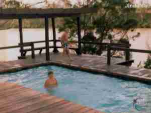 Jindalee home pool with Toby Dad