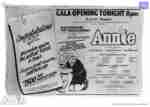 ANNIE (1981 QTC) [press] AD Opening Night