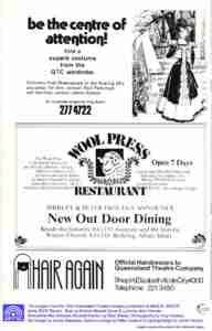 Hello Dolly 1982 QTC Brisbane Program Page 14 Advertisment