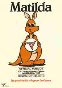 Commonwealth Games Brisbane 1982 Matilda Mascot Poster