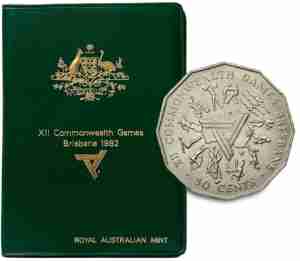 XII Commonwealth Games Mint 50 cent coin