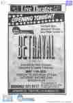 BETRAYAL (1983 QTC) [press] AD Opening Night