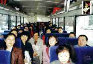 Shanghai Ballet 1989 Tour Photo on bus 2