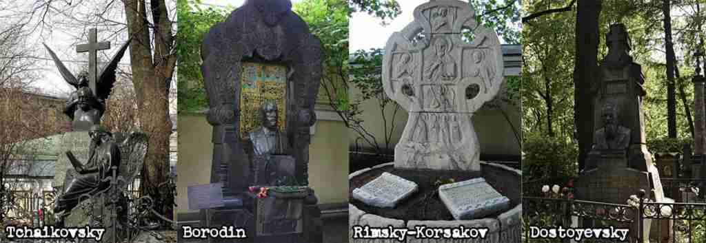 Tikhvin cemetery grave sites of Tchaikovsky, Borodin, Stravinsky etc