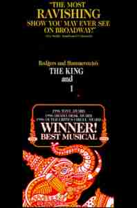King and I 1997 Broadway photo flyer