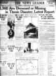 RMS Titanic Newspaper Front Page News Leader