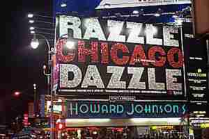 Chicago Broadway Razzle Dazzle ad at HoJos