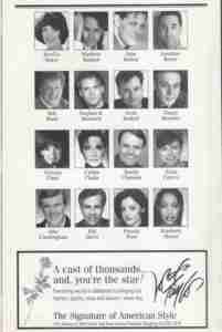 TITANIC 1997 Broadway playbill headshots