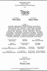 TITANIC 1999 Tour program billing