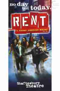 RENT 1998 London flyer no day but today