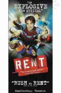 RENT 1998 London flyer rush to rent