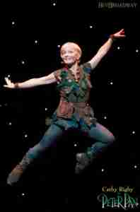PETER PAN 1998 Broadway photo Cathy Rigby flying