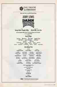 DAMN YANKEES Broadway Tour San Diego Program 1996 billing