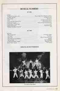 DAMN YANKEES Broadway Tour San Diego Program 1996 musical numbers