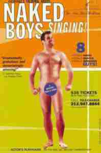NAKED BOYS SINGING 1999 Off Broadway poster 2 tone