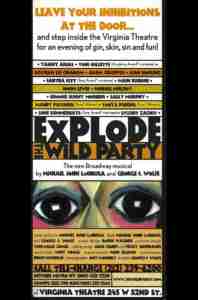 Wild Party 2000 Broadway flyer tall