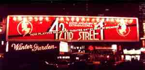 42nd St Broadway history Wintergarden Marquee for Majestic