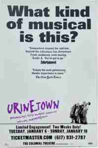 URINETOWN 2001 Broadway poster tour