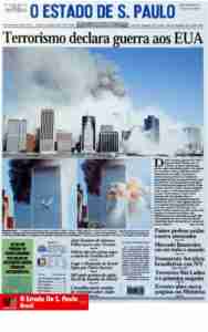 WTC 911 newspaper headline Brasil O Estado De S. Paulo