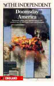 WTC 911 newspaper headline UK Independent