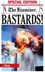 WTC 911 newspaper headline USA San Francisco Examiner