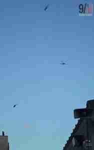 WTC 911 photo City Skys filled with military aircraft