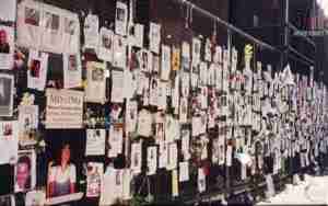 WTC 911 photo Posters Missing People Fence