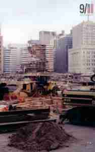 WTC 911 photo Site from Office at West Broadway 90 days after