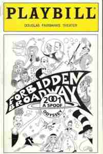 Forbidden Broadway Off Broadway program 2001 cover