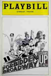 Forbidden Broadway Off Broadway program cleans up its act cover