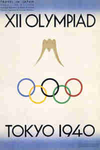 1940 Olympic Poster Tokyo cancelled