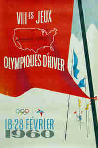 1960 Olympic Poster Squaw Valley Lake Tahoe Winter