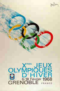 1968 Olympic Poster Grenoble France Winter