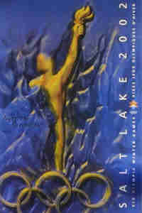 2002 Olympic Poster Salt Lake City Winter