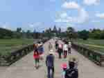Cambodia Angkor Wat Temple 1st view distance of walking in 120 degree heat