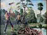 Cambodia Phnom Penh S21 Genocide Museum Artwork depicting executing babies batch