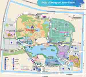 Disneyland Shanghai China Plan Masterplan map