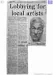 Press Feature Alan Edwards lobbying for local artists (1980 QTC)