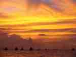 Boracay Sunset with Paraw Gold Sky