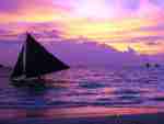 Boracay Sunset with Paraw Purple Sky