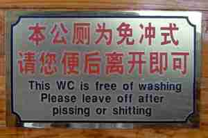Chinglish WC Is Free Of Washing