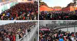 Funny China Spring Festival Crowds