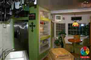 LollyGag House Kitchen from Sink with Built in Fridge and Shelving
