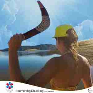 Brisbane 2032 Sport Boomerang Chucking Left Handed