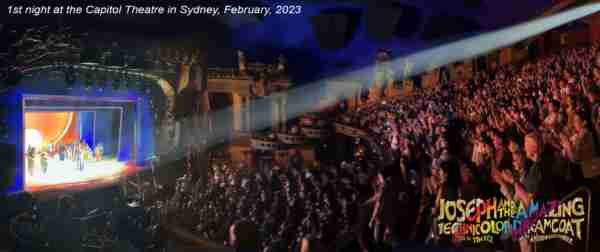 Joseph and the Amazing Technicolor Dreamcoat 2023 Sydney photo house curtain call 1st night