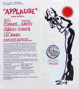 Applause starring Noeline Brown Jim Dale & Zoe Bertram (QTC Queensland Theatre Company Brisbane) [Flyer]