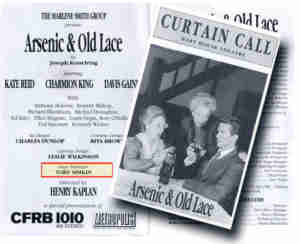 Arsenic and Old Lace starring Kate Reid, Charmion King and Davis Gaines at the Hart House Theatre