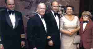 Cruise Ship Mariposa 1976 family formal night with captain Toby