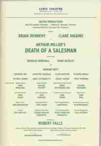 DEATH OF A SALESMAN by Arthur Miller (London West End) starring Brian Dennehy